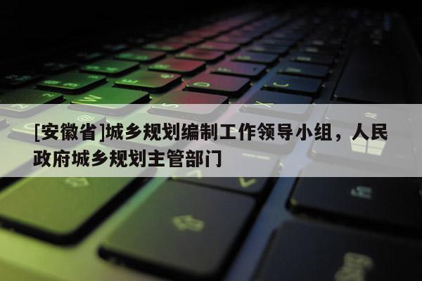[安徽省]城鄉(xiāng)規(guī)劃編制工作領(lǐng)導小組，人民政府城鄉(xiāng)規(guī)劃主管部門