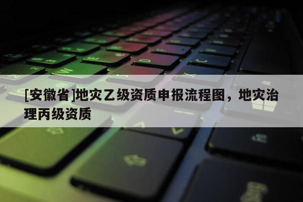 [安徽省]地災(zāi)乙級(jí)資質(zhì)申報(bào)流程圖，地災(zāi)治理丙級(jí)資質(zhì)