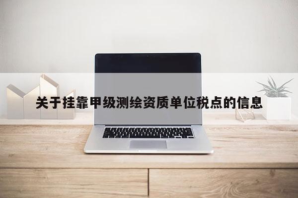 關(guān)于 *** 甲級測繪資質(zhì)單位稅點(diǎn)的信息