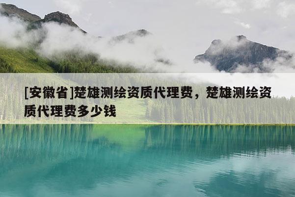 [安徽省]楚雄測(cè)繪資質(zhì)代理費(fèi)，楚雄測(cè)繪資質(zhì)代理費(fèi)多少錢