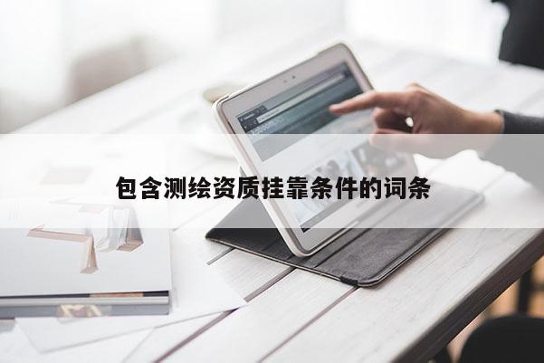 包含測(cè)繪資質(zhì)掛靠條件的詞條
